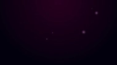 Siyah arkaplanda Soru ve Yanıt simgesiyle parlayan neon hattı konuşma baloncukları. Q ve A sembolü. SSS işareti. Konuşma balonu ve çizelgesi. 4K Video hareketli grafik canlandırması