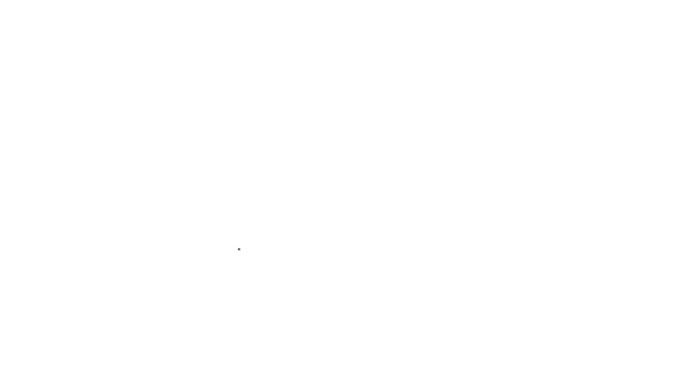 Černá čára Auto světlomet ikona izolované na bílém pozadí. Grafická animace pohybu videa 4K — Stock video