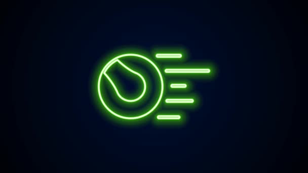 Glowing neon line Pet toys ball icon isolated on black background. 4K Video motion graphic animation — Vídeo de Stock
