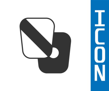 Gri Boks eğitim patileri simgesi beyaz arka planda izole edildi. Vektör