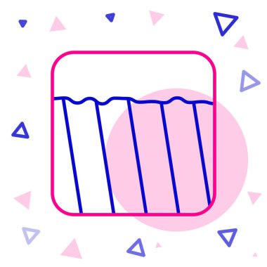 Beyaz arkaplanda çizgi ikonu izole edildi. Renkli taslak konsepti. Vektör