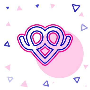 Çizgi simgesi beyaz arkaplanda izole edildi. Alman konforlu yemek hamur işi. Oktoberfest festivali. Renkli taslak konsepti. Vektör