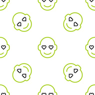 Çizgi Romantik Adam simgesi beyaz arka planda kusursuz desen izole etti. Sevgililer Günün kutlu olsun. Vektör