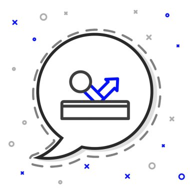 Bilardo bilardo topu. Beyaz arka planda 8 numaralı ikon izole edilmiş. Renkli taslak konsepti. Vektör