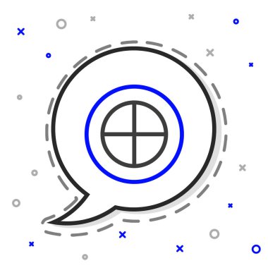 Beyaz arka planda izole edilmiş Dünya çizgisi ikonu. Dünya ya da Dünya işareti. Küresel internet sembolü. Geometrik şekiller. Renkli taslak konsepti. Vektör