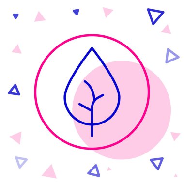 Çay yaprağı simgesi beyaz arkaplanda izole edildi. Çay yaprakları. Renkli taslak konsepti. Vektör