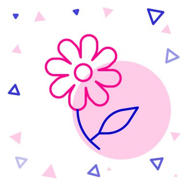 Çizgi Çiçeği simgesi beyaz arkaplanda izole edildi. Tatlı doğal yemek. Renkli taslak konsepti. Vektör