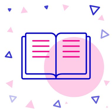 Beyaz arka planda izole edilmiş Eskiler 'in sihirli kitabı simya tarifleri, mistik büyüler ve büyü simgesi. Renkli taslak konsepti. Vektör