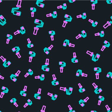 Çizgi boyası silindir fırça simgesi siyah arkaplanda izole edilmiş. Vektör