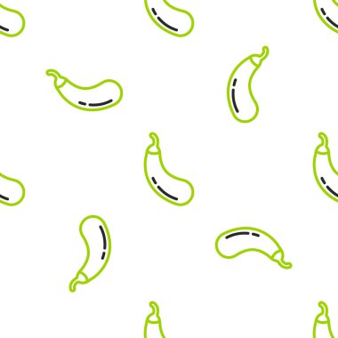 Patlıcan çizgisi simgesi beyaz arkaplanda izole edilmiş. Vektör