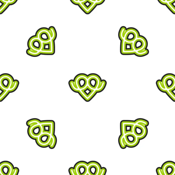 Çizgi simgesi beyaz arkaplanda izole edilmiş kusursuz desen. Alman konforlu yemek hamur işi. Oktoberfest festivali. Vektör