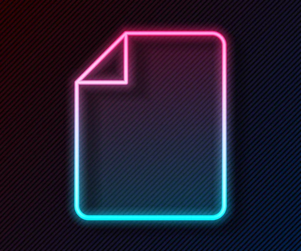 Glowing neon line File document icon isolated on black background. Checklist icon. Business concept. Vector — Stock Vector