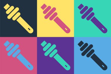 Pop Art Bal Çubuğu simgesi renk arkaplanında izole edilmiş. Tatlı kepçe. Vektör