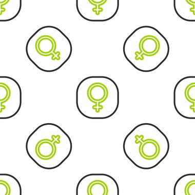 Çizgi Venüs simgesi simgesi beyaz arkaplanda izole edilmiş kusursuz desen. Astroloji, numeroloji, yıldız falı, astronomi. Vektör