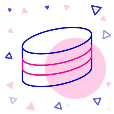 Brownie çikolatalı kek ikonu beyaz arka planda izole edilmiş. Renkli taslak konsepti. Vektör