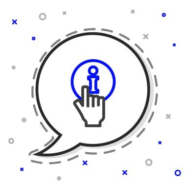 Satır Bilgisi simgesi beyaz arkaplanda izole edildi. Renkli taslak konsepti. Vektör