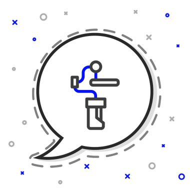 Kamera simgesi için Gimbal hattı dengeleyicisi beyaz arkaplanda izole edildi. Renkli taslak konsepti. Vektör