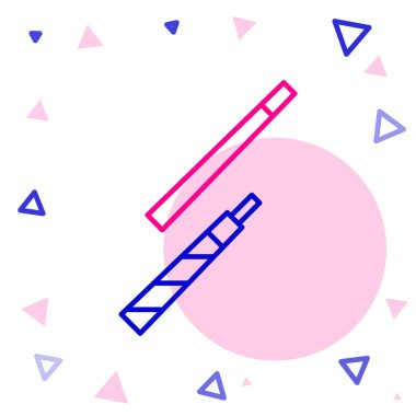 Beyaz arkaplanda çizgi bilardosu simgesi izole edildi. Renkli taslak konsepti. Vektör