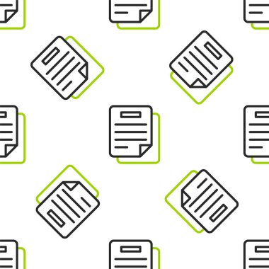 Çizgi Belgesi simgesi beyaz arkaplanda izole edildi. Dosya simgesi. Kontrol listesi simgesi. İş konsepti. Vektör