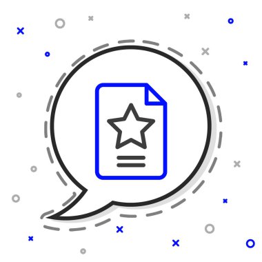 Çizgi Yıldızı burç simgesi beyaz arkaplanda izole edildi. Renkli taslak konsepti. Vektör