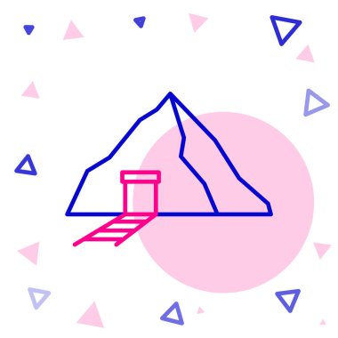 Altın madeni simgesi beyaz arkaplanda izole edildi. Renkli taslak konsepti. Vektör