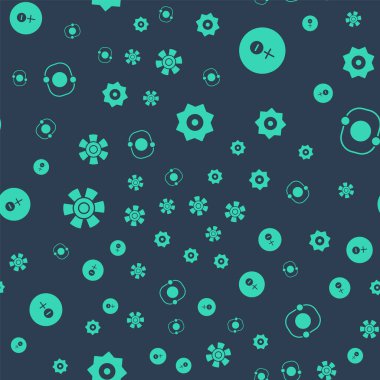 Kayan yıldız, Venüs sembolü, Güneş ve Güneş sistemini kusursuz desene ayarlayın. Vektör