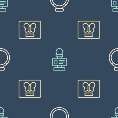 Altın yüzük, Kelebek 'e bir çerçeve ve mikrofon ayarlayın. Vektör