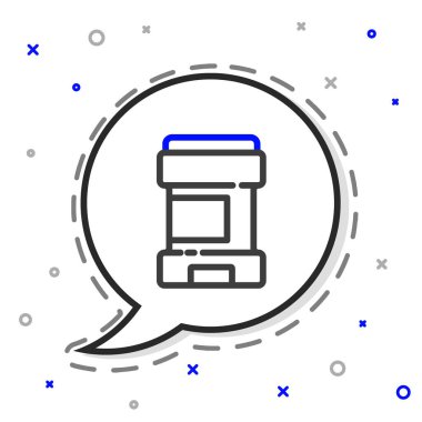 Terleme önleyici deodorant rulo simgesi beyaz arkaplanda izole edildi. Vücut hijyeni için kozmetik. Renkli taslak konsepti. Vektör.