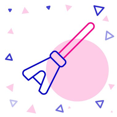 Çizgi Temizleme simgesi beyaz arkaplanda izole edildi. Temizlik hizmeti konsepti. Renkli taslak konsepti. Vektör