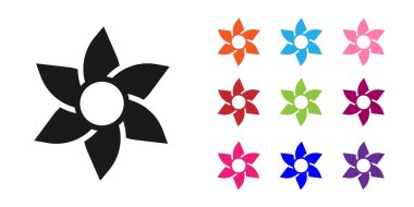 Beyaz arkaplanda siyah çiçek simgesi izole edildi. Tatlı doğal yemek. Simgeleri renklendirin. Vektör