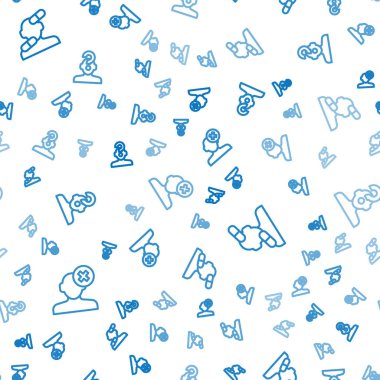 Psikolojide çizgi çözümü problemi, sakinleştirici haplar ve kusursuz şablon üzerinde soru işareti olan insanlar. Vektör