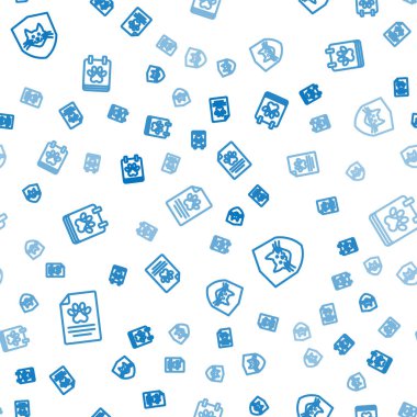 Tıbbi kayıt evcil hayvanı, Hayvan Sağlık Sigortası ve Takvim 'de kusursuz bakım. Vektör