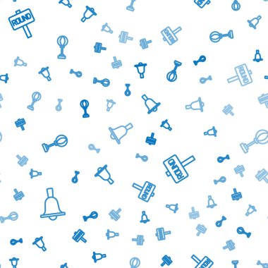 Hat boks zili, halka tahtası ve kum torbasını pürüzsüz desenlere ayarlayın. Vektör