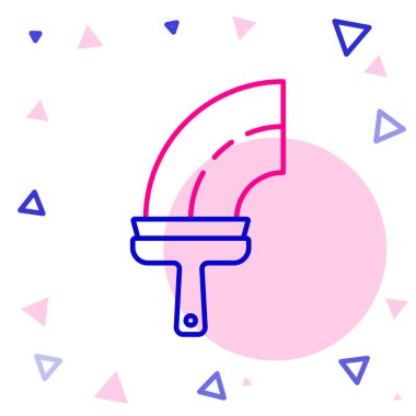 Beyaz arkaplanda izole edilmiş pencere simgesi için kauçuk temizleme hizmeti. Silecek, kazıyıcı, silecek. Renkli taslak konsepti. Vektör.