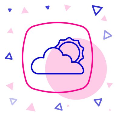 Çizgi Hava Durumu ikonu beyaz arkaplanda izole edildi. Renkli taslak konsepti. Vektör