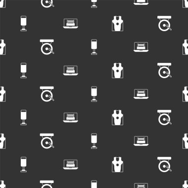 Boks forması, tişört, gong, kum torbası ve yüzük ayarlayın. Vektör