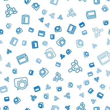 Konuşma balonu sohbetini, çalışan hiyerarşisini ve çevrimiçi sınav, test, kusursuz şablon araştırmasını ayarla. Vektör