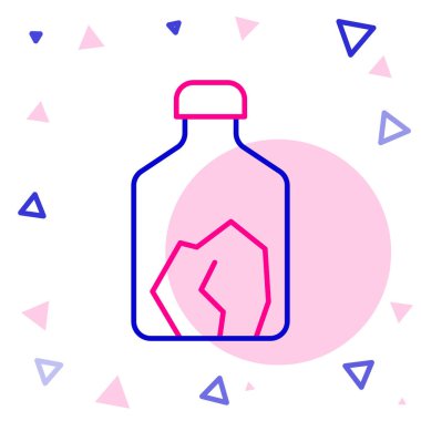 Line Ore maden ikonu beyaz arkaplanda izole edildi. Renkli taslak konsepti. Vektör