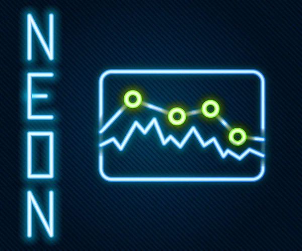 Gloeiende Neon Lijn Muziek Golf Equalizer Pictogram Geïsoleerd Zwarte Achtergrond — Stockvector