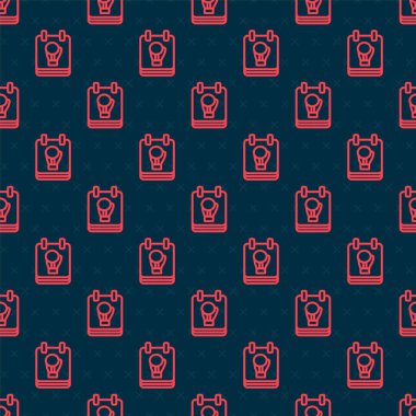 Kırmızı çizgi boks eldiveni simgesi siyah arka planda izole edilmiş. Vektör