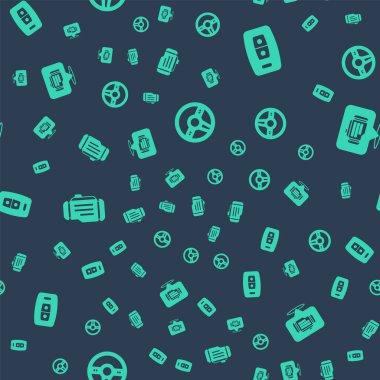 Direksiyonu ayarla, uzaktan kumandalı araba anahtarı, motoru kontrol et ve kusursuz desende. Vektör