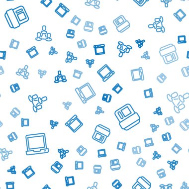 Dizüstü bilgisayarı, telefon ahizesini ve çalışan hiyerarşisini kusursuz düzene sok. Vektör