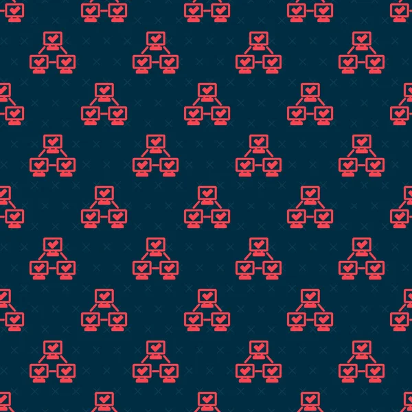 Kırmızı çizgi NFT engelleme teknolojisi simgesi siyah arkaplanda izole edilmiş. Para iadesi olmayan jeton. Dijital kripto sanat konsepti. Vektör