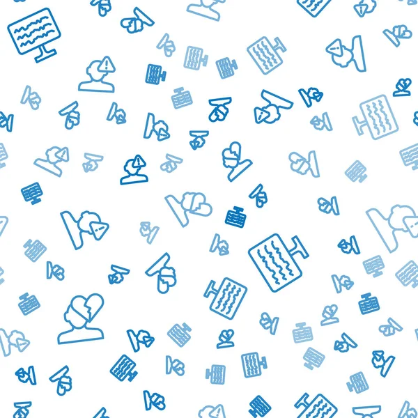 Kırık kalp ya da boşanma, ensefalogram ve psikolojide sorunlu buluş çizgisi oluşturun. Vektör