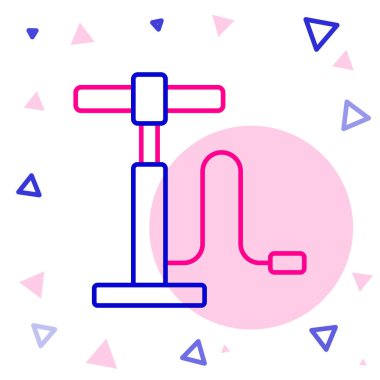 Çizgi Araba hava pompası ikonu beyaz arkaplanda izole edildi. Renkli taslak konsepti. Vektör