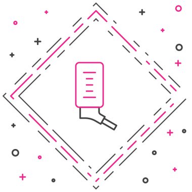 Beyaz arka planda izole edilmiş küçük hayvan ikonu için çizgi otomatik içici. Renkli taslak konsepti. Vektör