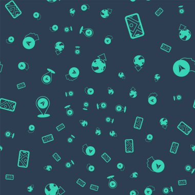 Yerleşim yeri, şehir haritası navigasyonu, harita iğnesi ve işaretleyiciyi insanlı kusursuz desen üzerine ayarla. Vektör