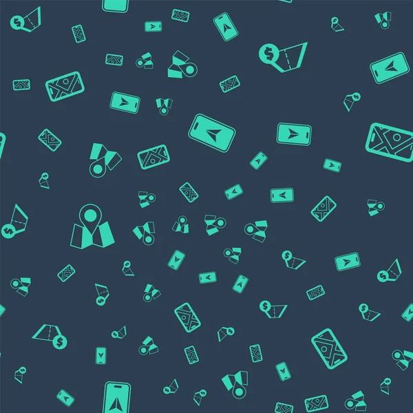 Şehir haritası navigasyonunu ayarlayın, paralı yol trafiği, konum işaretleyicisiyle katlanmış ve pürüzsüz desenli. Vektör