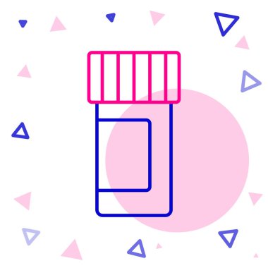 Hat ilacı şişesi ve beyaz arka planda izole edilmiş hap ikonu. Şişe hapı işareti. Eczane tasarımı. Renkli taslak konsepti. Vektör