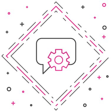 Hat Telefonu, beyaz arkaplanda 24 saatlik destek ikonu izole edildi. Tüm gün müşteri destek merkezi. Tam zamanlı çağrı servisi. Renkli taslak konsepti. Vektör